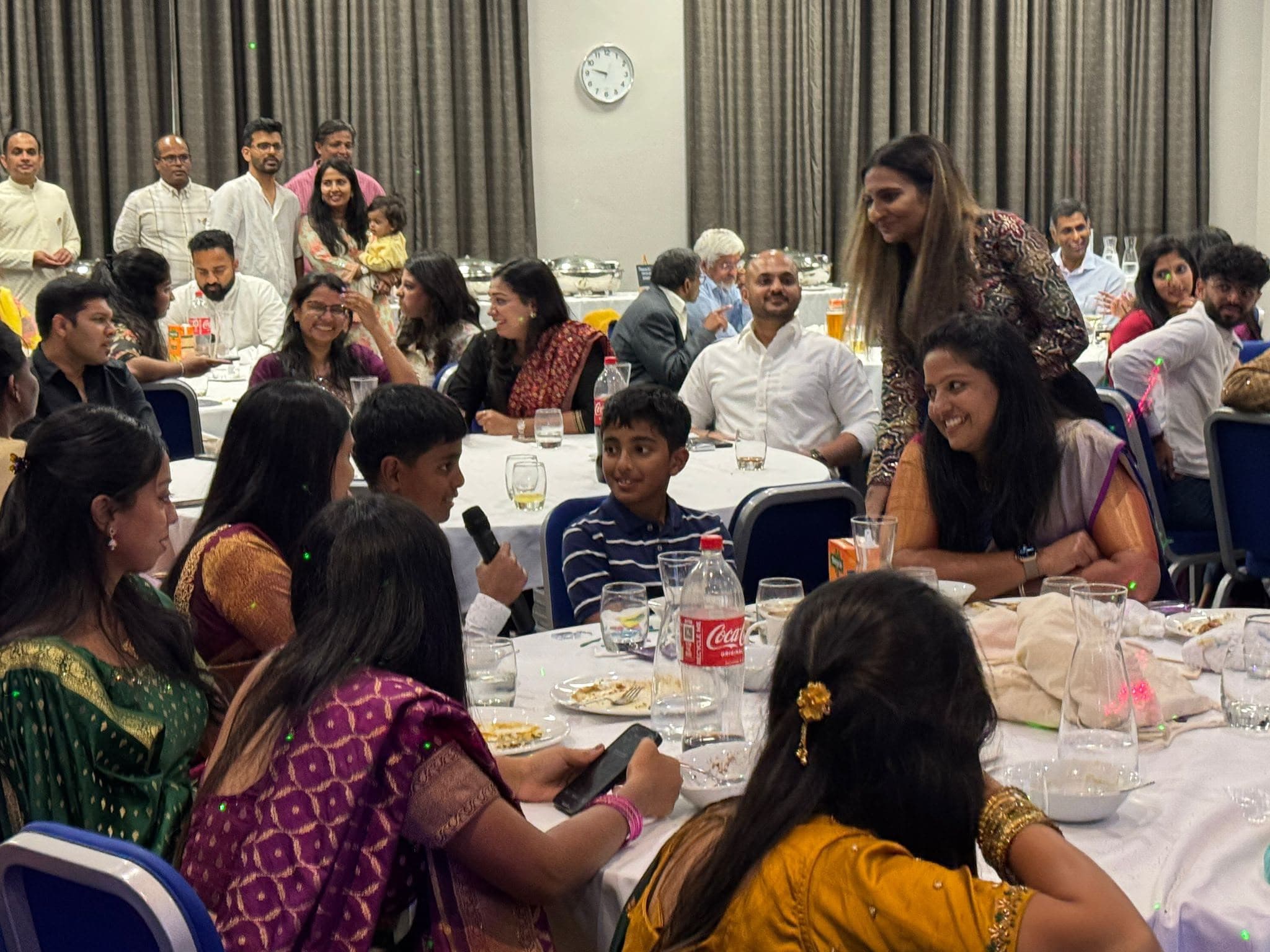 Community members sharing an annual dinner
